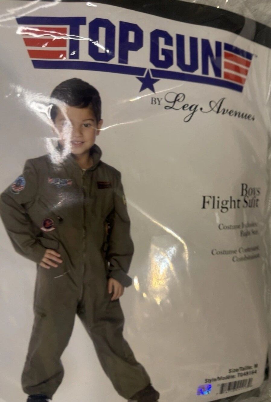 Flight Suit Youth Size M For Top Gun Maverick Halloween Costume
